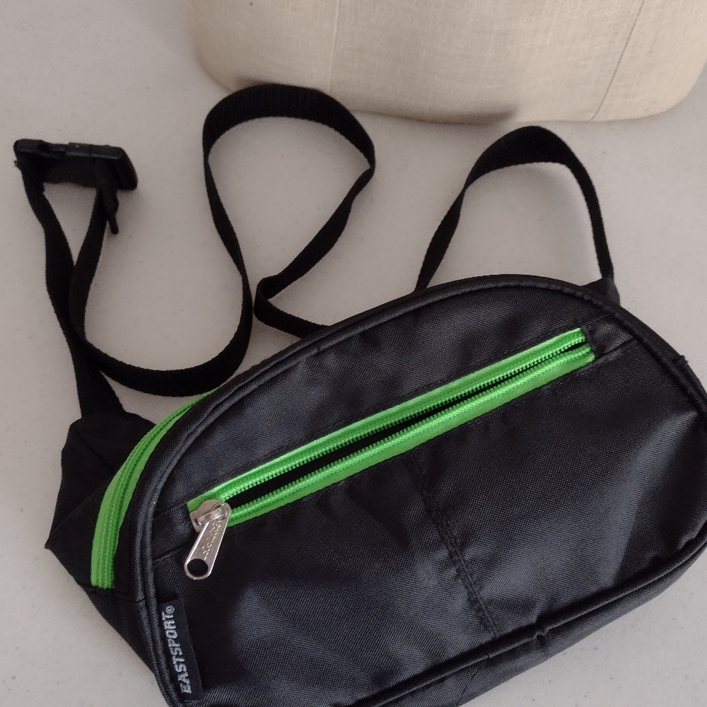 Eastsport black and lime green fanny pack
